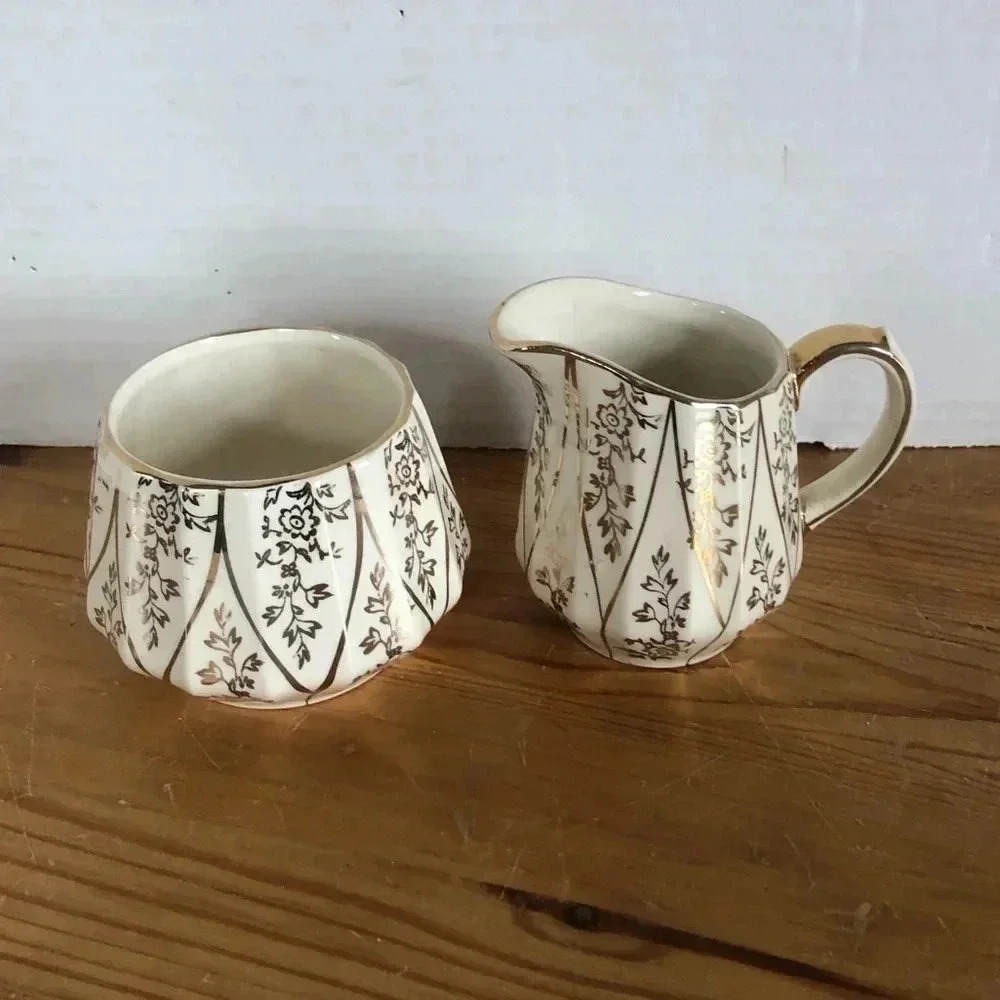 Vtg Sadler England Cream and Sugar